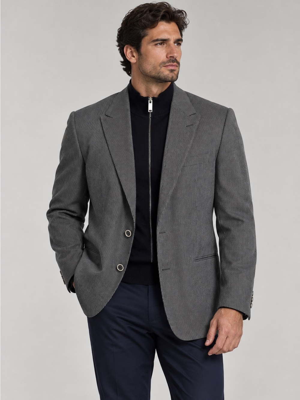 NWT D&G Dolce and Gabbana Men’s Pinstriped cotton-blend twill blazer size L-XL